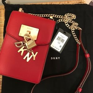 DKNY Red Elissa Crossbody Purse